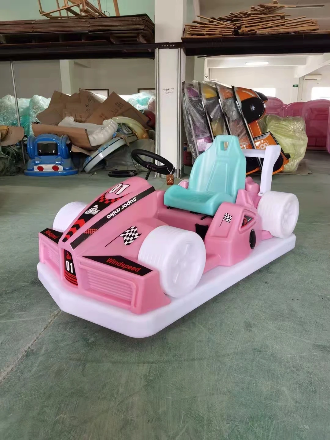 new Sports go kart style children electric car price battery bumper for