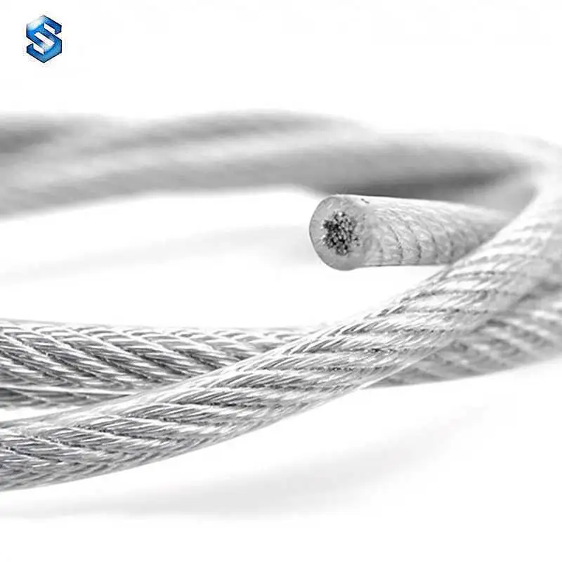 316 7X19 8-10mm PVC coated  stainless steel wire cable