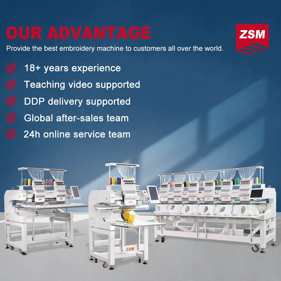 QM1201 high speed multi needles single head small computerized embroidery machine manufacturers