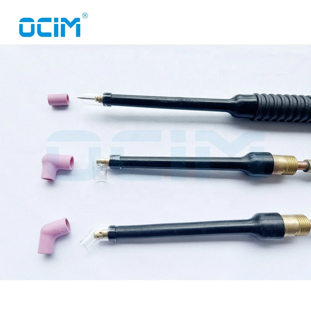 MINI Gun W-125 Long Micro Tig Welding Torch Head With Ceramic Cup and Glass Nozzle