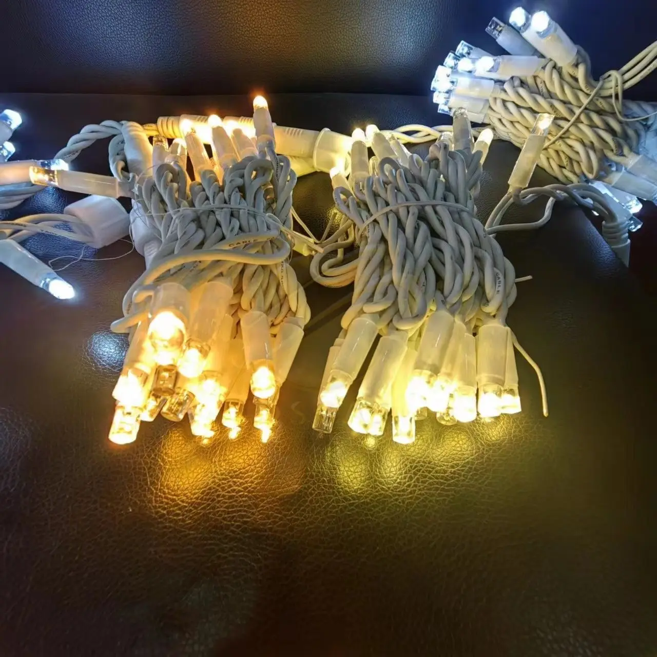 decoration waterproof rubber cable led string lights for outdoor