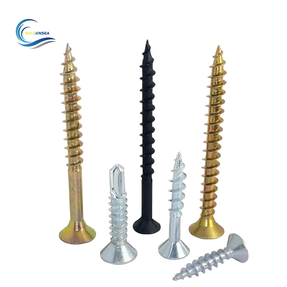 Fabrica self tapping screws countersunk head csk head yellow zinc black screw