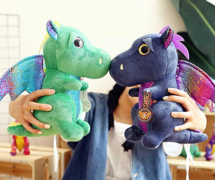 Wholesale 25cm Stuffed Dinosaur Plush Toys Little Flying Dragon Doll Tyrannosaurus rex Claw Machine Toys
