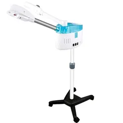 2 In 1 Hot And Cold Face Steamer With 5x Magnifying Lamp Ring Light For Salon Sauna Vapor Professional Vaporizer Facial Steamer