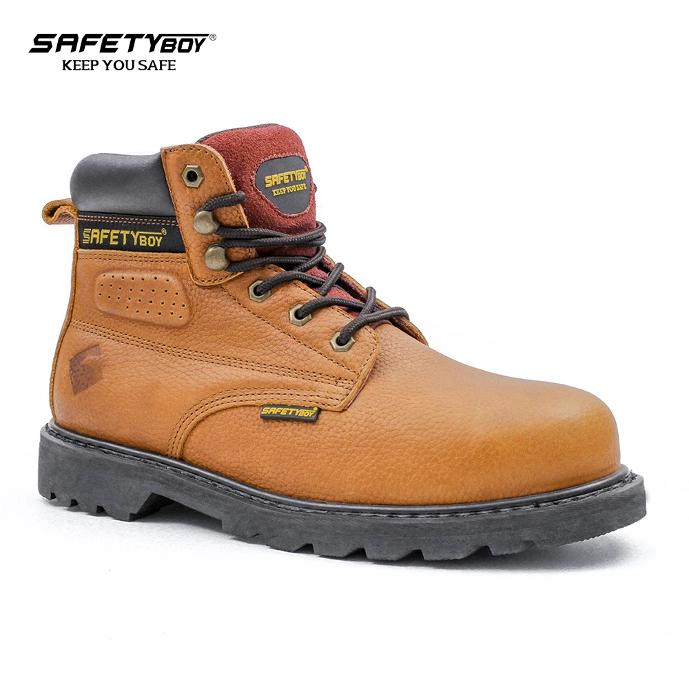 Best-selling Safety boots High quality SAFETYBOY YP5205 Men boots Rubber Sole Genuine leather Safety shoes