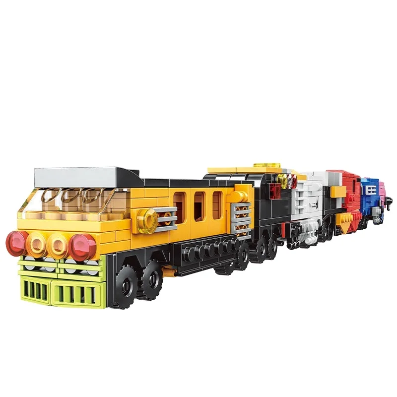 Wholesale Customize Assemble Bus Vehicle PuzzleToy Model Police Cars City Train Toy 16 In 1 toys Sets Building Block Car