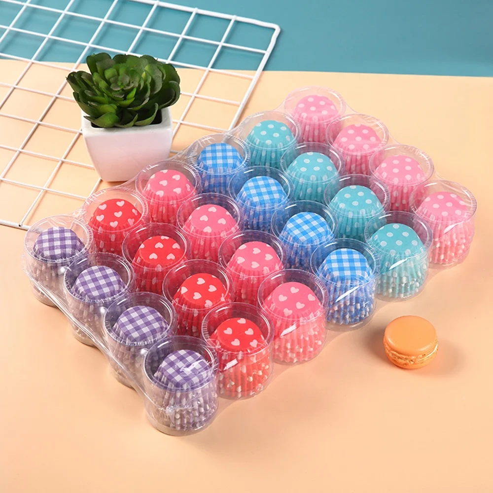 Cake cup liners pure  solid color  in PVC tube factory price