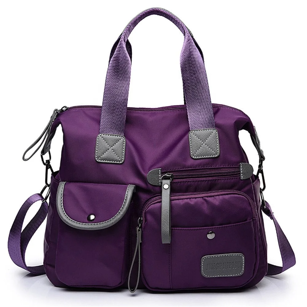 Холщовая сумка-мессенджер через плечо, нейлоновая ткань Оксфорд, повседневная сумка для мам оптом