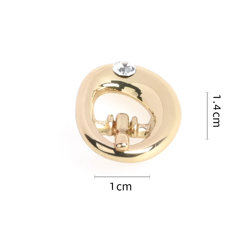 Circle Buckles Oval and Logo Accessary Pin Buckle Boots Gold Gun Metal  Shoe Buckle Diamond Decorations