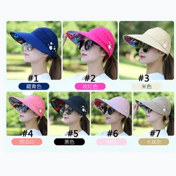 Sun Hats for Women Fisher Beach Hat UV Protection Ponytail Wide Brim Hat L0108