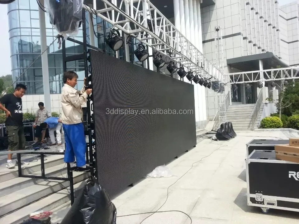 SMD3528 RGB 8/S Rental Led Display Iron cabinet 960X960mm P6 outdoor LED advertising Screen Module