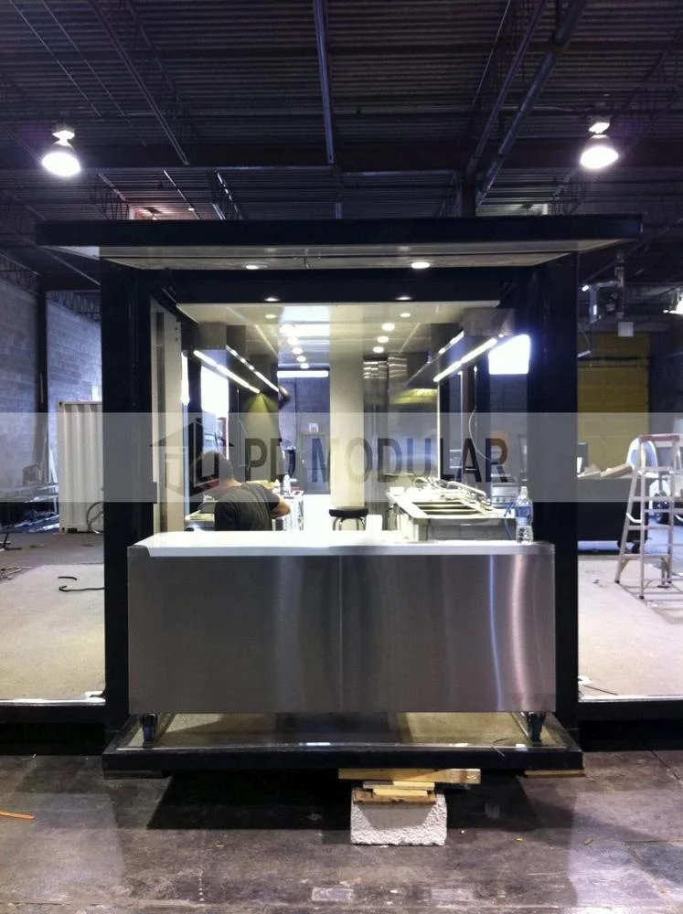 Movable container house and expandable folding sea shipping container coffee shop store for outdoor activities