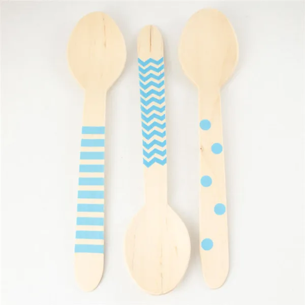 Wooden Cutlery Tableware Plastic Free Eco-friendly Biodegradable Bamboo Knife Spoon Fork Utensils for Kitchen Use