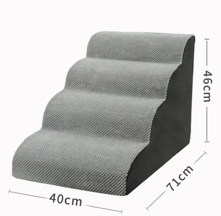 Factory wholesale wave shaped home small pet dog auxiliary stairs soft comfortable elastic sponge durable pet dog stairs