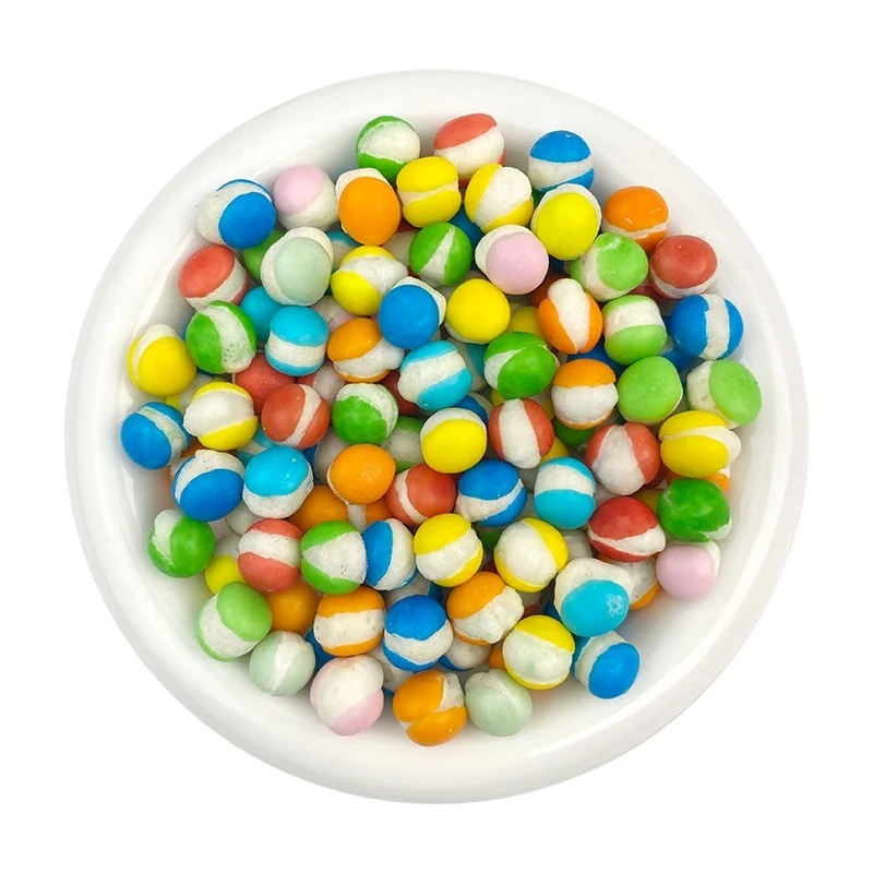 Vegan Freeze Candy Flavored Rainbow Lollipops Certified Hala Yummy and Tasty Cute and Funny in Bag Packaging