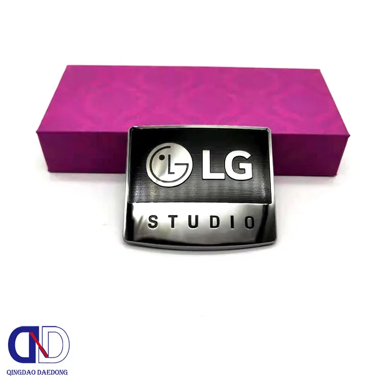 Manufacturer customized production of metal signs nickel electroforming spray paint LG metal logos