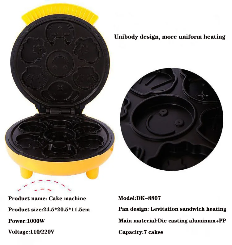 Hot Sell Mini Cake Waffle Maker Iron Health Bbq Grill Pop Octopus Ball Donut Bubble Egg Waffle Maker