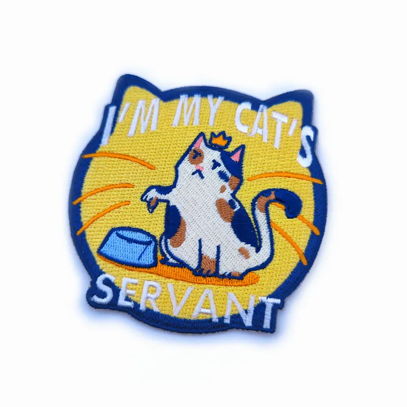 Heat Press Custom Cute Animal Badge Embroidery Patch Iron On Patch Applique For Clothing