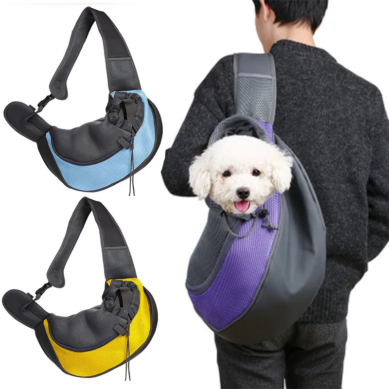 Qbellpet Small Animal Pet Carrier Cat Puppy Dog Carrier Sling Front Mesh Travel Tote Shoulder Bag Backpack One Shoulder Backpack