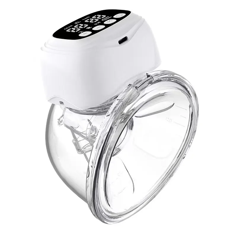 Low noise free mother hands portable high suction wearable electric breast pump massage for milk