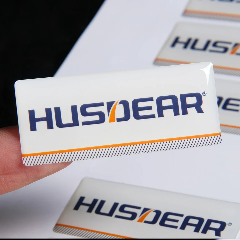 Custom size polyurethane resin coated clear 3D Glue Drop Label Clear Epoxy Dome Sticker Printing Logo crystal glue drop sticker