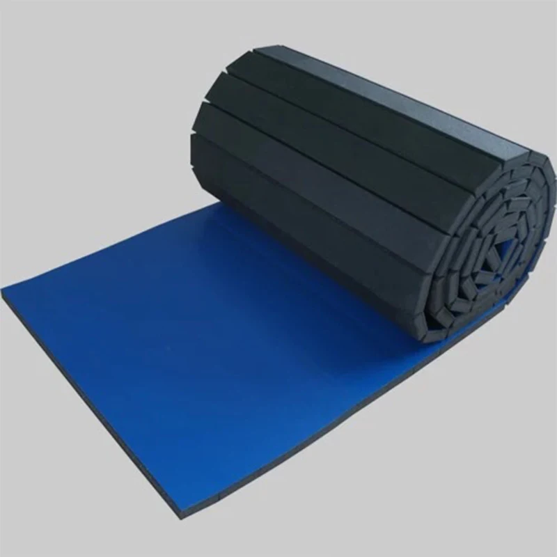 XPE OEM logo UV printing ROLL OUT WRESTLING MATS JUDO JIU JITSU ROLLING MATS FOR BJJ AND GRAPPLING