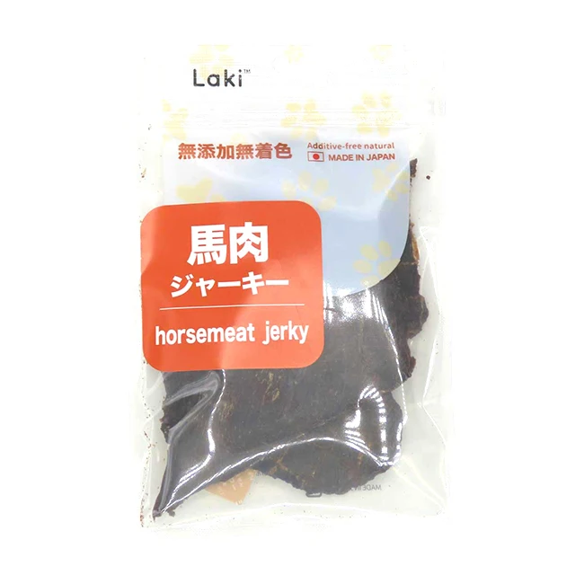 Упаковка закусок замороженное сухое мясо лошади джерки для собак