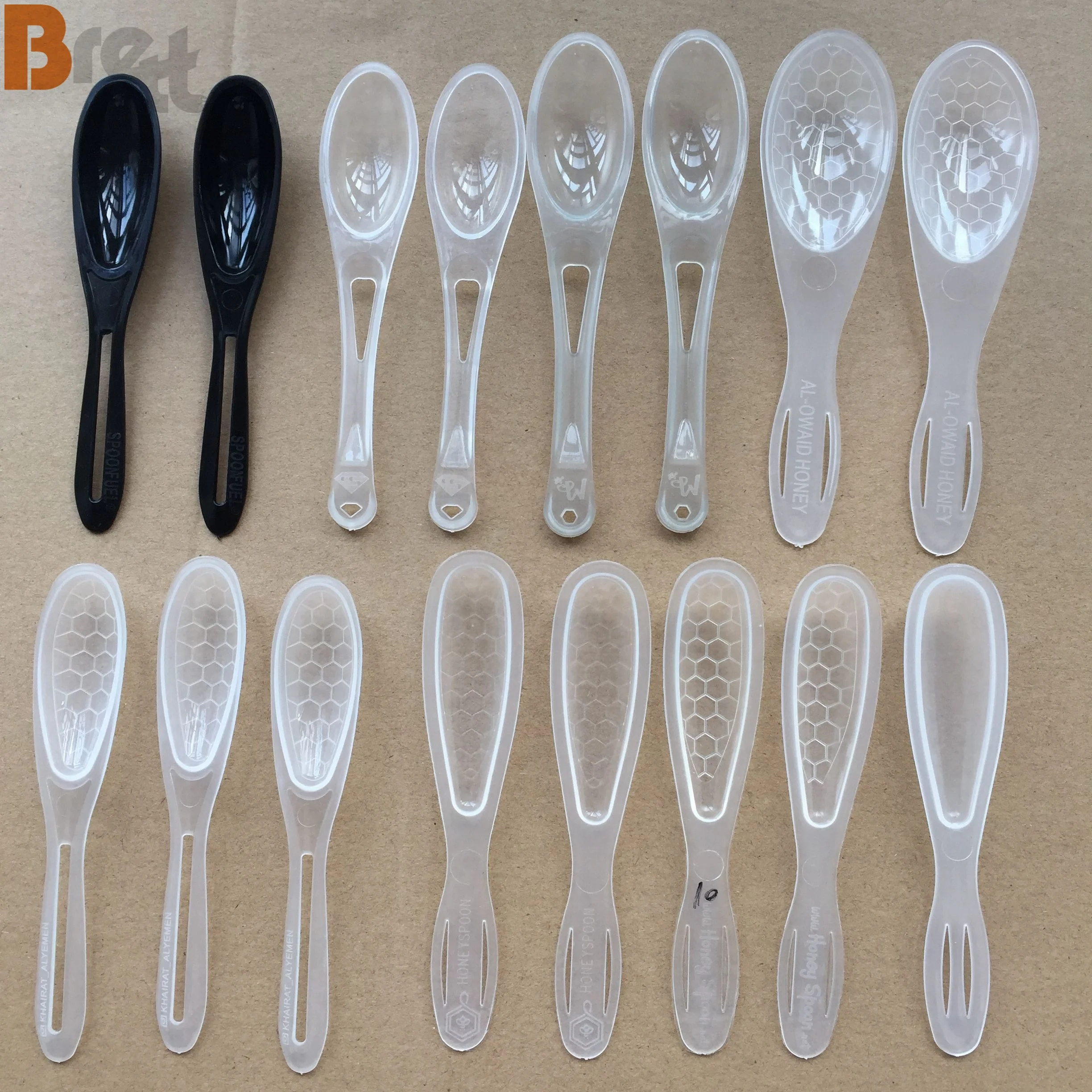 7g/8g/10g Plastic honey spoon with aluminum foil lids