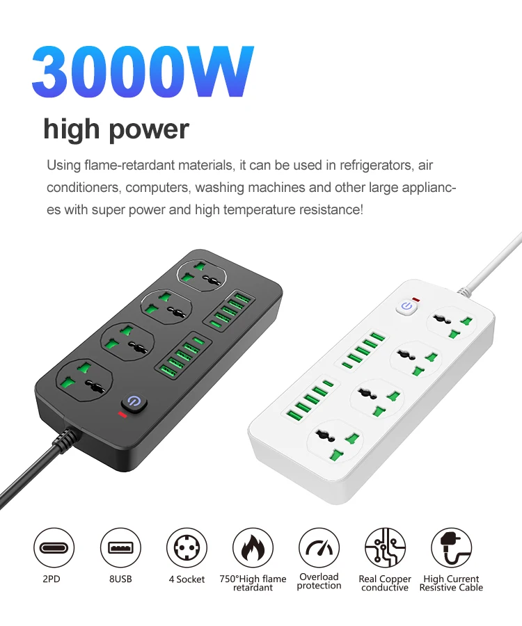 Electrical Supplies Power Strip Usb Power Strip Surge Protector Extension Power Socket Plugs & Sockets