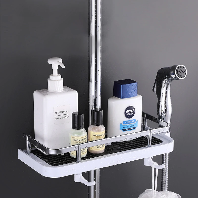 High quality adjustable caddy hanging bathroom wall corner racks and shelves shower organizer storage