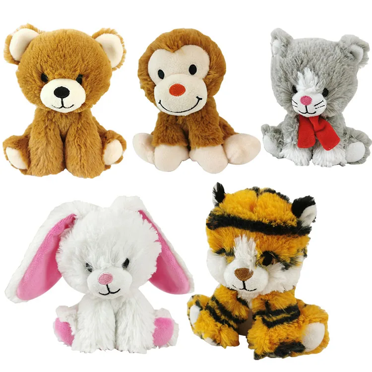 Stuffed Plush Animal Toy Fluffy Soft Yellow Brown Monkey Rabbit Tiger Bear Cat Fox Plush Toys