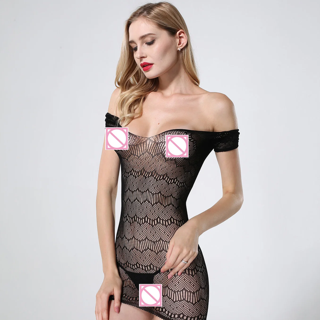 female erotic black fishnet hollow sexy underwear sexy see-through open file underwear women lady black cheapest sexy lingerie