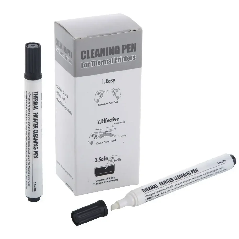 Contains 99.9% Isopropyl Alcohol IPA Cleaning Pens for Inkjet Thermal Printer Head Cleaning