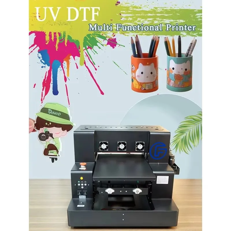 hot sales A3 UV DTF printer  machine  flatbed UV dtf Printer for phone case pen mug bottle glass wood metal acrylic
