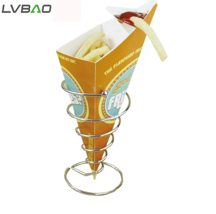 kraft package paper cone for fries