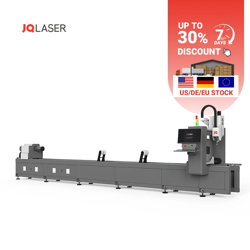 Automatic feeding aluminum metal pipe cutter small diameter tube laser cutting machine with europe certification