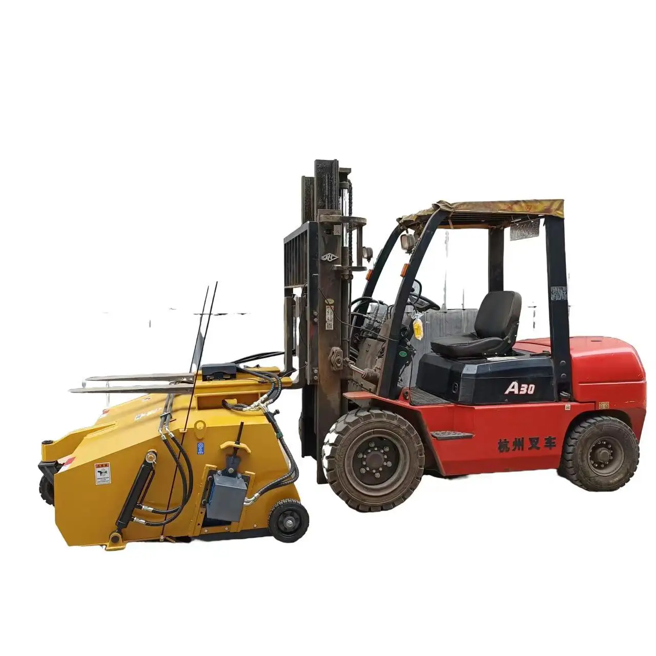 Forklift Road Sweeper Attachment