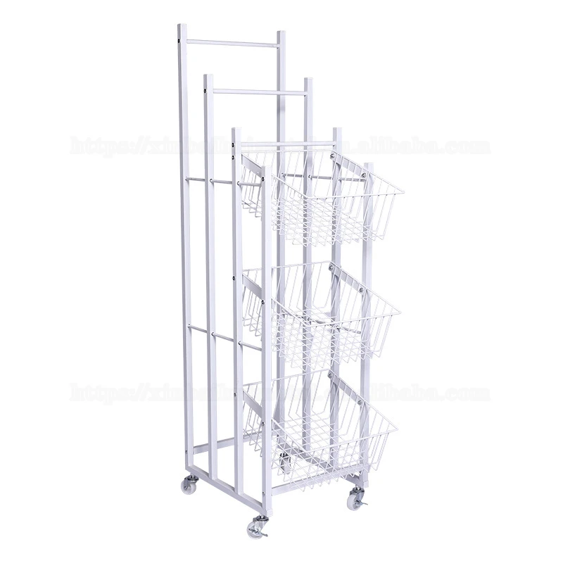 Mobile Multifunctional Storage Rack Multi-Storey Department Store Supermarket Display shelf Umbrella Rack Lightweight Display