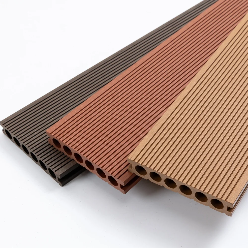 2024 New Style 3D Embossing Normal european sun-proof outdoor exterior High Performance heat-mitigating solid wpc decking panel