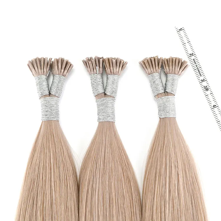 Wholesale Long Straight 613 Remy Virgin Brazilian PreBonded Keratin Stick In I Tip Human Hair Extensions