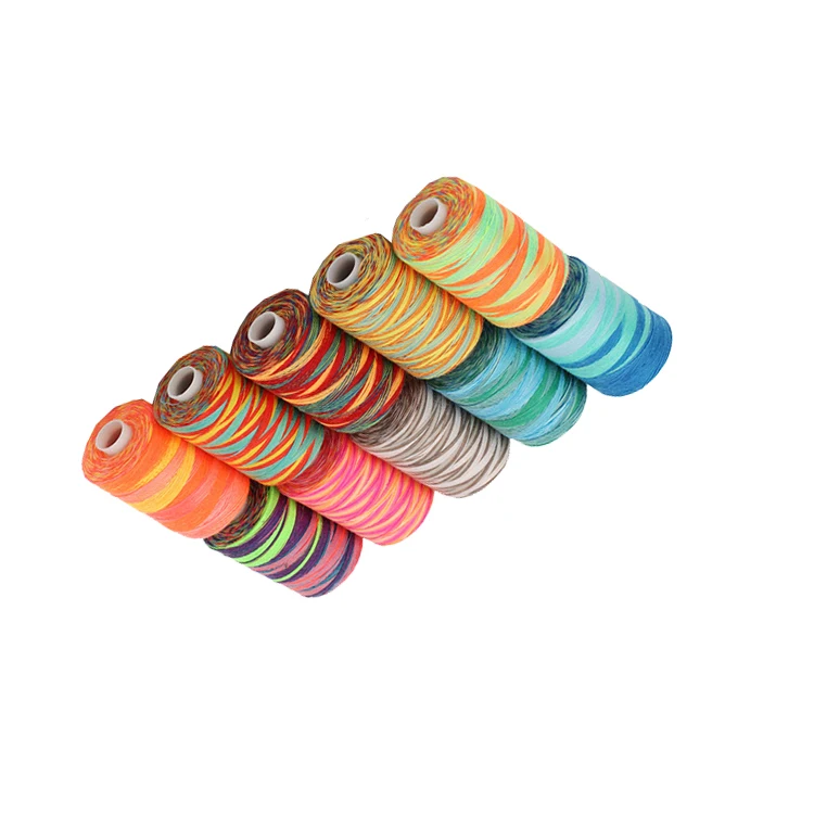 Customer logo household 40 2 polyester sewing thread  Rainbow color spun sewing thread for home