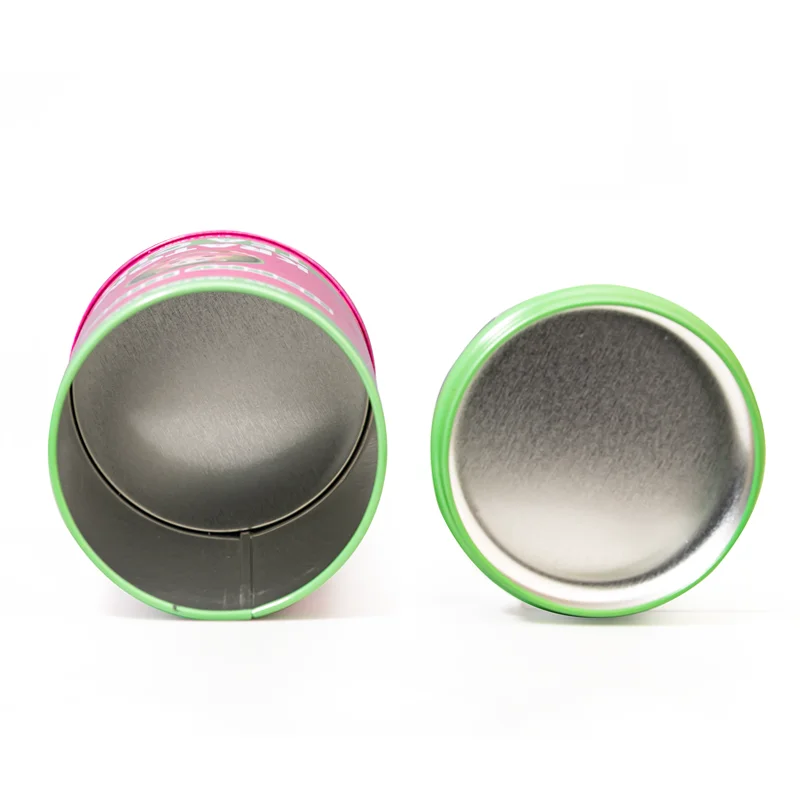 Factory Logo Custom Size Coffee Tin Food Grade Tinplate Metal Tea Bag Box Stackable Tea Tin Round Can With Lids 100ml 300g