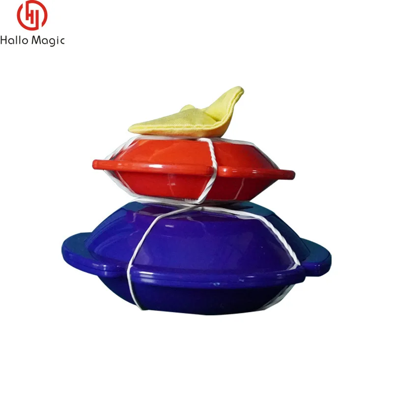 1pc Deluxe coin UFO disappears magic trick,re-emergence light through the close-up stage show interesting toys