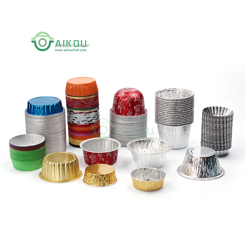 Aluminum foil baking pans pink customized colorful pudding muffin dessert container bakery tool with lid pan cake baking dishes