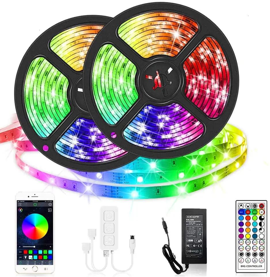 Alexa Tuya Google Home APP Remote Control Smart RGB Strip Light IP65 Waterproof WIFI Smart LED Strip WIFI LED Strip Light