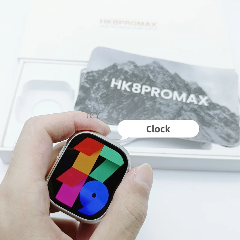 New Super Series HK8 PRO MAX AMOLED Screen NFC Unlock 3 Compass Wireless Charging Hello Watch NFC Relocation Pk H11 Ultra Hw8