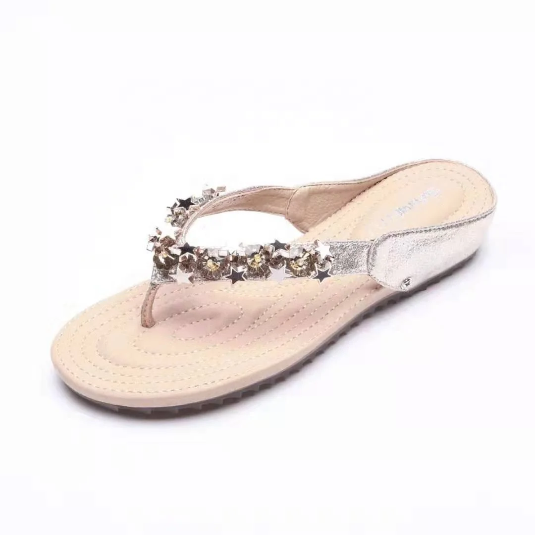 
New Fashion Flat Lady And Women Crystal Sexy Slipper Summer Beach Roman Sandals Stylish 