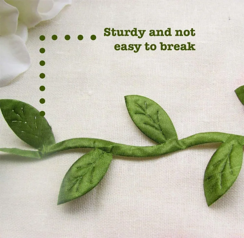 Home Decoration DIY Craft Sewing Trim Embellishments Olive Green Leaf Lace Ribbons