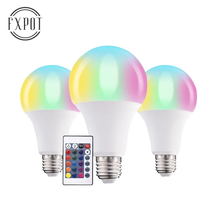 Fxpot rgb свет изменение управления E27 режим освещения Энергосберегающая светодиодная лампа умный дом ночные огни лампы