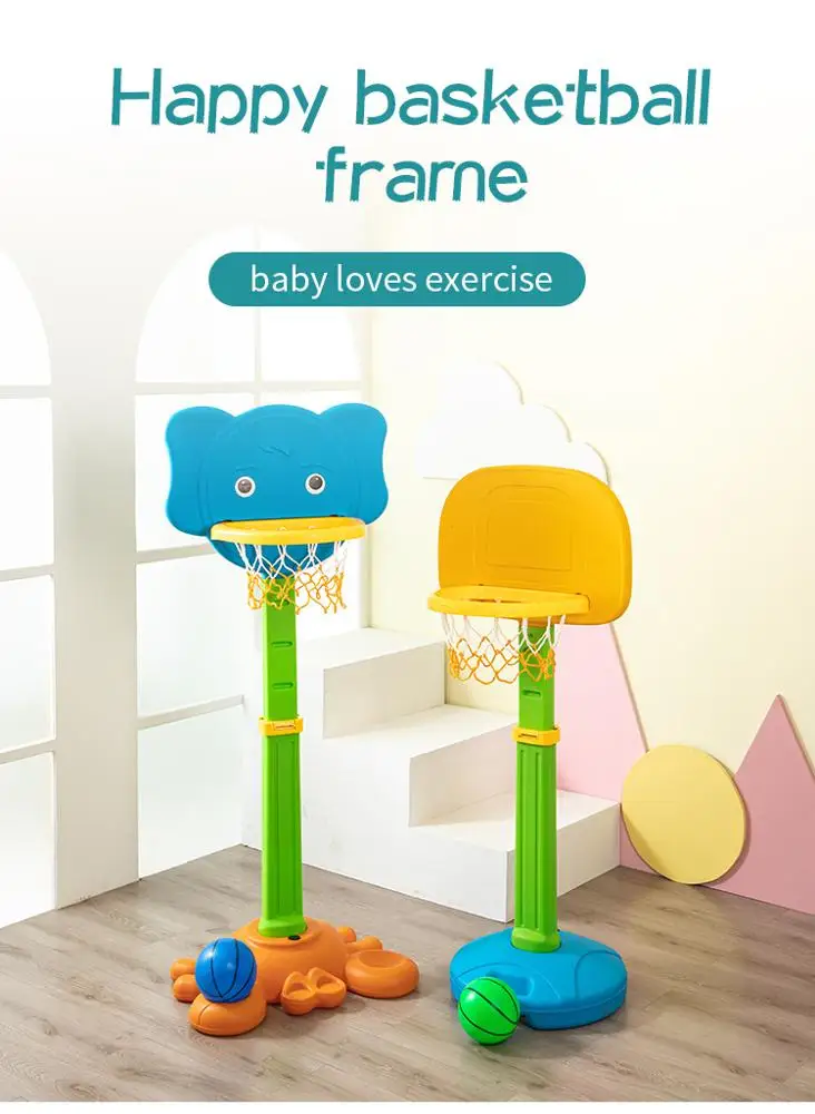 
Home Use Games Sports Adjustable Plastic Standing Basketball Frame 